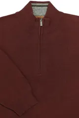 Kitaro Pullover Troyer Strick Pulli Stehkragen Wolle Knit Zip Herren Plusgröße – Bild 3