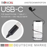 USB-C Ansteckmikrofon Mikrofon Ansteck Lavalier Microphone Kamera Smartphone – Bild 6