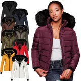 Navahoo Adele Damen Winter Jacke warm gefüttert Teddyfell Stepp Winterjacke B361 – Bild 3