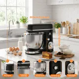 8-in-1 Profi Küchenmaschine Rührmaschine Teigmaschine Mixer Rutschfeste Füße 5L – Bild 2