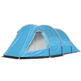Outsunny Tunnelzelt für 3 Personen Campingzelt mit Zwei Räumen UV-Schutz Blau – Bild 3