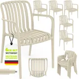 tillvex® Gartenstühle Stapelbar Gartenstuhl Wetterfest Gartenmöbel Set Balkon – Bild 1
