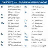 Scheppach Aluminium Werkzeugkoffer TB217 gefüllt | 217 teiliges Werkzeug Set – Bild 7