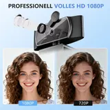 Webcam mit Mikrofon USB Full HD 1080p 30fps Webkamera 360°Drehung für PC, Laptop – Bild 5