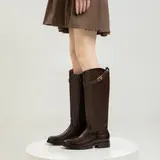 Damen Stiefel mit Reißverschluss Ital-Design 2484 in Braun – Bild 7