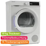 Wäschetrockner 10 kg Frontlader Trockner Große Trommel Wärmepumpentrockner Weiss – Bild 1