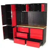 Werkstatt Schranksystem 9-teilig Werkstattwand Werkstattschrank Werktisch 57063 – Bild 5