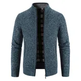 Herren Strickjacke Cardigan Pullover Sweatshirt Reißverschluss Winter Warm Jacke – Bild 3