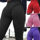 Damen Anti Cellulite Leggings Push Up Sporthose Fitness Gym Yoga Stretch Leggins – Bild 11