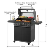 BBQ Gasgrill Savannah Grillwagen 4 Hauptbrenner 1 Seitenbrenner - Sehr Gut – Bild 7