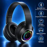 Bluetooth Kopfhörer Over Ear Kabellos Bass Ohrhörer HiFi Stereo Headset Wireless – Bild 2