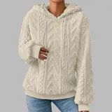 Damen Kapuzenpullover Winter Sweatshirt Freizeit Baggy Jumper Oberteile Tops – Bild 3