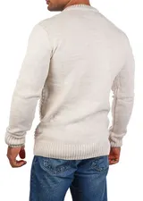 Herren Strickpullover einfarbig Carisma gerippte uni Längsstreifen Basic 7828 – Bild 3