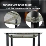 Schweißtisch Werkbank Arbeitstisch 91,5x61x80 cm Stahl 200 kg mit Lochplatte D16 – Bild 6