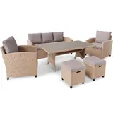 Gartenmöbel Set GENOVA Gartensitzgruppe aus Polyrattan – Bild 1