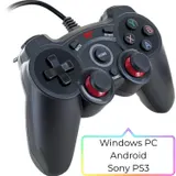 Schwaiger USB Gaming Controller Gamepad Pad 2x Vibration für PC PS3 Android TV – Bild 5