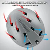 Odoland Erwachsene Skihelm Skihelm mit Visier, Leichter Race-Helm S 52-55 CM – Bild 3