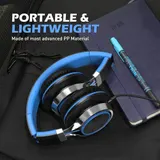 C8 Kopfhörer kabelgebunden mit Mikrofon faltbar und verstellbar On-Ear Köpfe Stereo – Bild 6