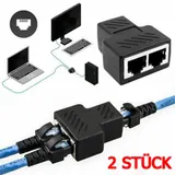2/4x RJ45 Y Splitter Coupler Adapter Netzwerk LAN Ethernet Internet Verlängerung – Bild 1