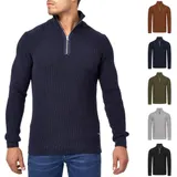 Indicode Herren Strickpullover Mayer-Grobstrick Pullover Pulli Reißverschluss – Bild 5
