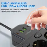 4 Fach EU Steckdose Mehrfachstecker Steckdosenleiste Adapter Mit USB DHL 2-3Tage – Bild 12