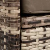 Polyrattan Sitzgruppe Gartenmöbel Set f. 8 Personen Rattan Gartenset Beige-Braun – Bild 11