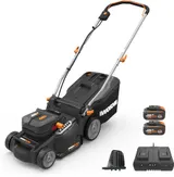 Rasenmäher Elektro 500m² WG737E, 37cm bürstenlos, 2x 4.0Ah Akkus, randnah – Bild 1