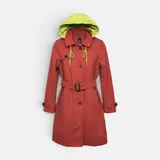 KHUJO Damen Jacke Mantel Übergangsjacke Übergangsmantel Modell: Frühling Rot L – Bild 1