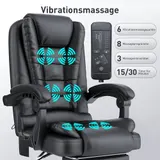 Ergonomischer Bürostuhl Massagefunktion Höhenverstellbar Schreibtischstuhl – Bild 3
