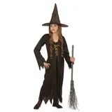 HEXEN KOSTÜM & HUT KINDER Halloween Karneval Zauberin Party Kleid Mädchen # 0043 – Bild 1