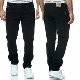 Herren Jeans Hose Stretch Übergröße Übergrößen 5 Pocket Jeanshose SCHWARZ BLAU  – Bild 2