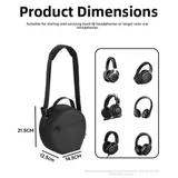Schützende Reise-Kopfhörertasche mit doppeltem Reißverschluss Fronttasche und – Bild 2