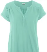 Damen Shirt rot Kurzarm + Bündchen + Knopfleiste V-Ausschnit Gr 36 - 58 neu 1536 – Bild 12