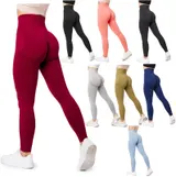 Bellivalini Damen Push Up Leggings Gym High Waist Fitness Shape Hose Sport  – Bild 6