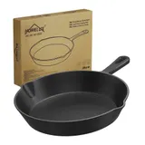 Gusseisen Pfanne Induktion Ø 16-30cm Eingebrannt Grillpfanne BBQ Bratpfanne Set – Bild 3
