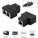 2/4x RJ45 Y Splitter Coupler Adapter Netzwerk LAN Ethernet Internet Verlängerung – Bild 3