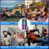 2000W Bluetooth Lautsprecher LED Subwoofer Boombox Musikbox Party mit Mikrofon – Bild 12
