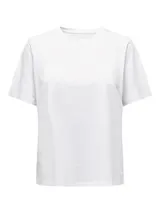 Only Damen Basic T-Shirts in 3er Pack Top kurzarm Rundhals Baumwolle  – Bild 2