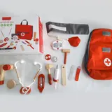 Kinder Arztkoffer Holz Doktorset mit Zubehör Spielzeug für Rollenspiel 3 Jahre – Bild 22