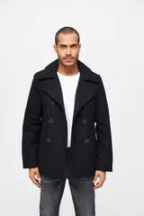 Brandit Herren Pea Coat Winterjacke Cabanjacke Mantel Marine Jacke 3109 2/29D – Bild 5