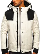 Jacke Winterjacke Steppjacke Zip Kapuze Unifarben Sport Herren Mix BOLF Basic – Bild 1