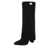 Damen Stiefel mit Reißverschluss und Reißverschluss Ital-Design 9088 in Schwarz – Bild 6