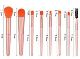 8-tlg Make-up Pinsel Set - Schminkpinsel mit Tasche - Reise Urlaub - Schminke – Bild 2