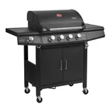 TAINO RED 4+1 Gasgrill BBQ Grillwagen Edelstahl Brenner Seitenkocher Thermometer – Bild 1