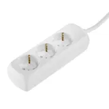 Hama Steckdosenleiste 3-fach Steckerleiste Mehrfachstecker 1,4m 45° Schuko Weiß – Bild 2
