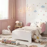 Kinderbett, 140x70 cm Kleinkindbett mit Rausfallschutz, Lattenrost, Refurbished – Bild 10