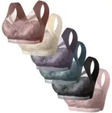 [6 Farben] Damen Spitzen BH mit Schale ohne Bügel Bustier Komfort Push Up Sexy ♥ – Bild 8