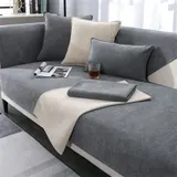 Universell Unifarben Sofabezüge Sofaschoner Sofaüberwurf Couchbezug Rutschfest – Bild 17