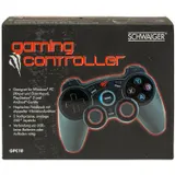 Schwaiger USB Gaming Controller Gamepad Pad 2x Vibration für PC PS3 Android TV – Bild 2