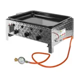 Edelstahl Gasbräter Gasgrill Gastrobräter Tischgrill 3 Flammen mit Stahlpfanne – Bild 1